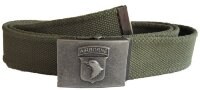Ремень с пряжкой "Airborne"- OLIVE. Производство фирмы  Mil-Tec  (Германия)